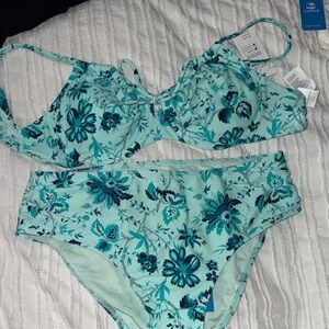 Cupshe Floral Bikini Set - Top (L) Bottom (M) NWT